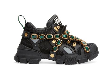 gucci sneakers green bottom|green Gucci sneakers with jewels.